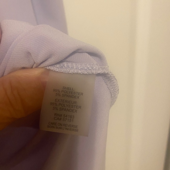 IVANKA TRUMP lavender  Cold Shoulder Short Tie Sleeve Tunic Top S/M Loose Fit - Picture 6 of 16